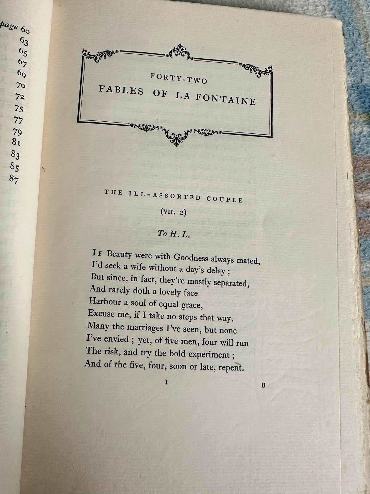 1924*SIGNED 1st* Forty Two Fables of La Fontaine - translated Edward Marsh(William Heinemann Ltd) - Honeyburn Books (UK)