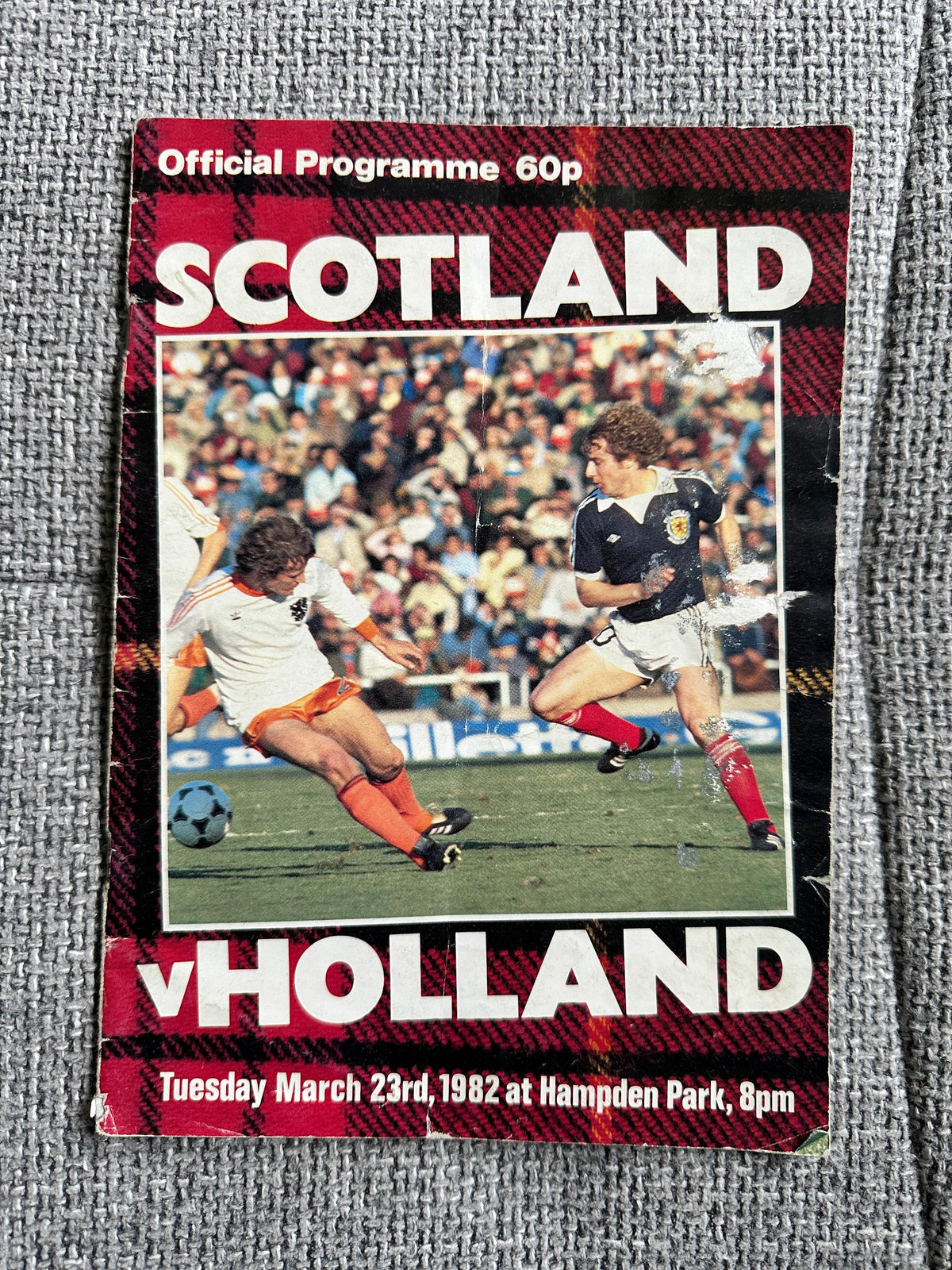 1982 23rd March Scotland vs Holland (2-1 Scotland) Programme - Honeyburn Books (UK)