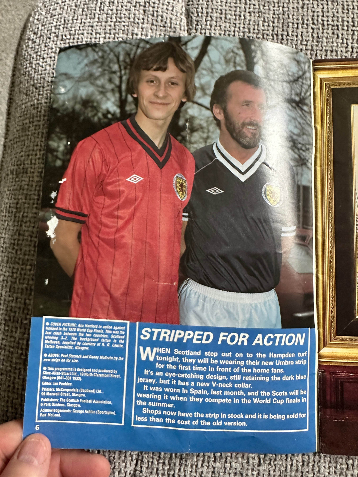 1982 23rd March Scotland vs Holland (2-1 Scotland) Programme - Honeyburn Books (UK)