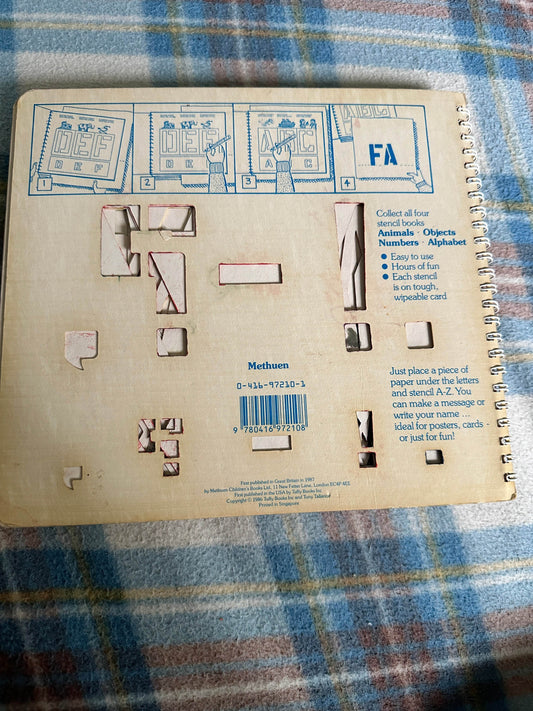 1987 The Alphabet Stencil Book - Tony Tallarico(Methuen) - Honeyburn Books (UK)