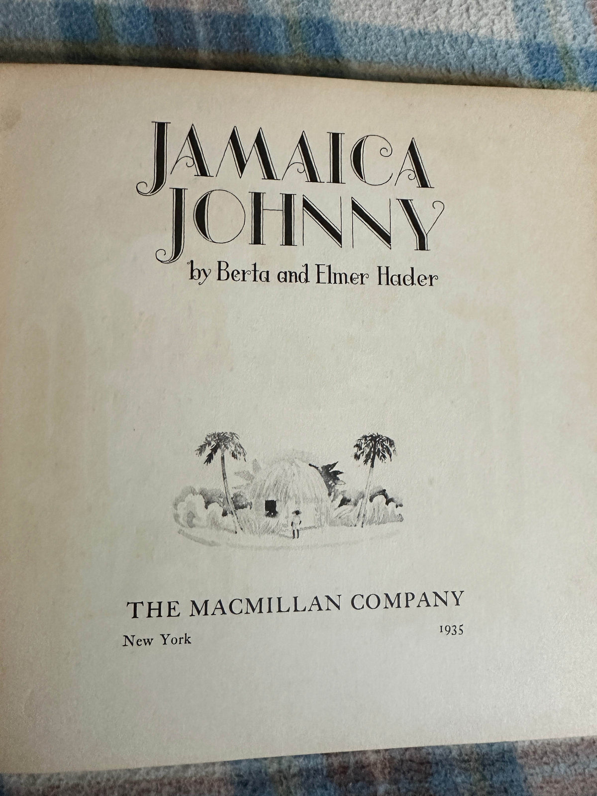 1935*1st* Jamaica Johnny - Berta & Elmer Hader(MacMillan & Co) - Honeyburn Books (UK)