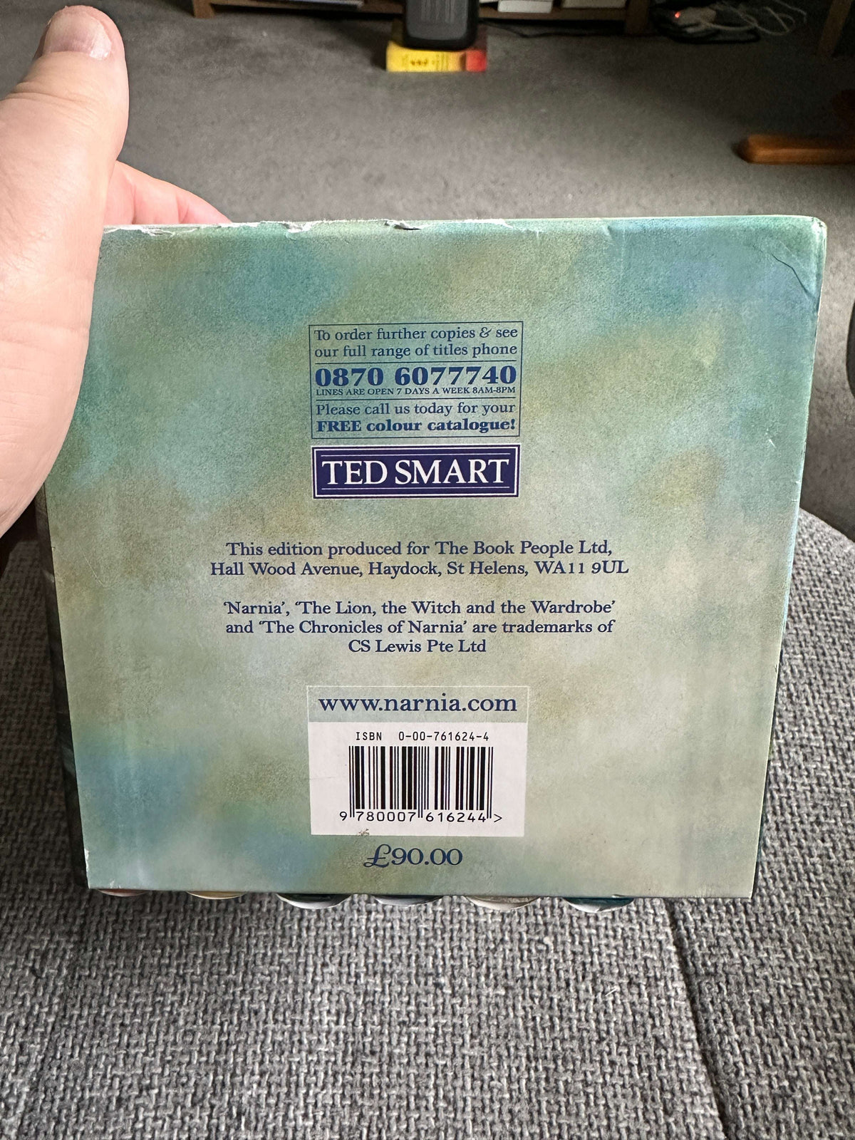 1997 The Chronicles Of Narnia x 7 volume Box Set - C. S. Lewis (Pauline Baynes Illust) Ted Smart Published