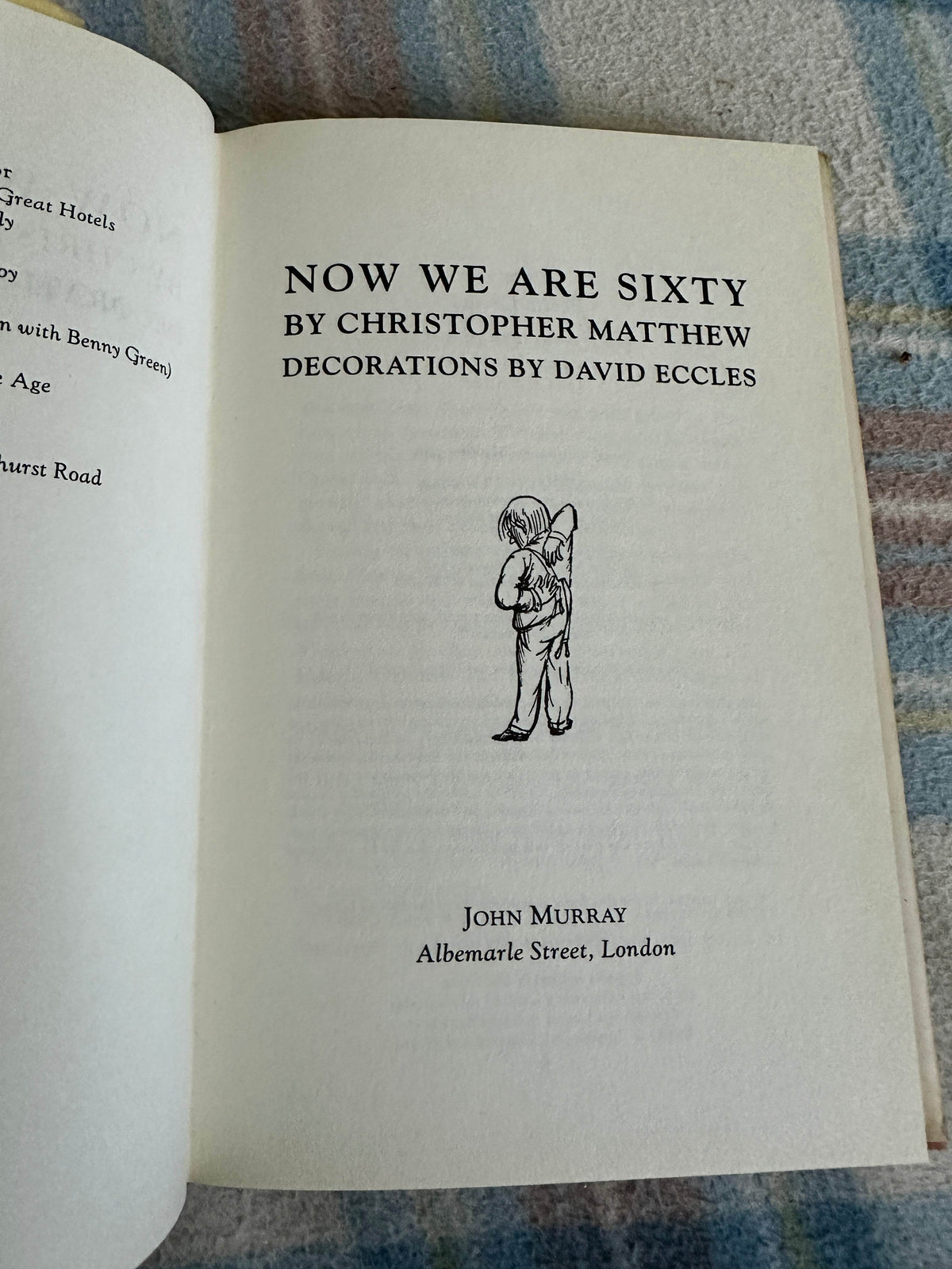 2002 Now We Are Sixty - Christopher Matthew(David Eccles Illust)John Murray - Honeyburn Books (UK)