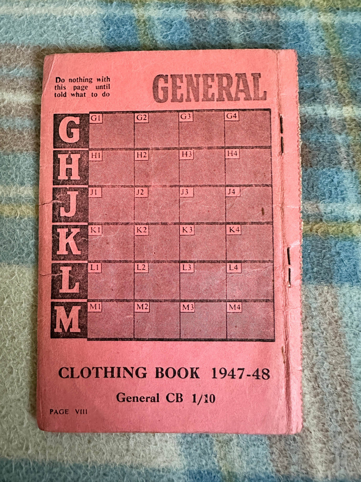 1947-48 Clothing Coupon Book with page of coupons - Honeyburn Books (UK)