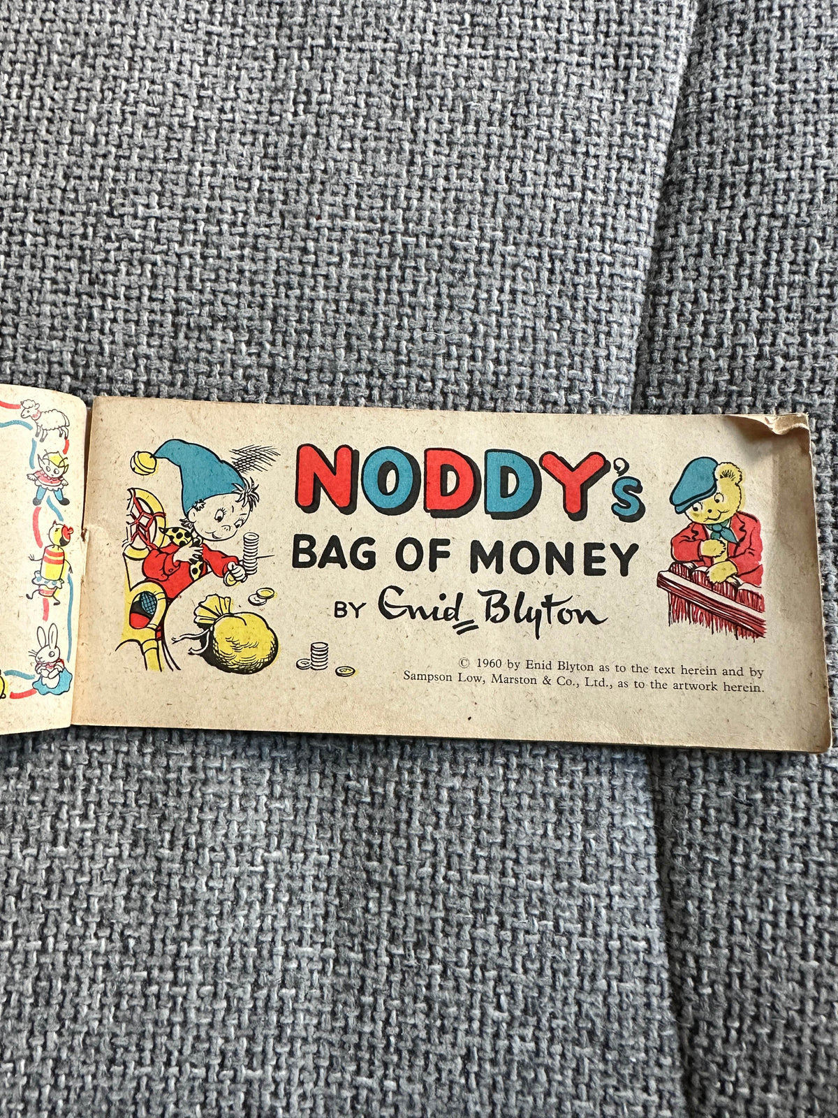 1960 Noddy’s Bag Of Money - Enid Blyton (Sampson Liw, Marston & Co. Ltd.) - Honeyburn Books (UK)