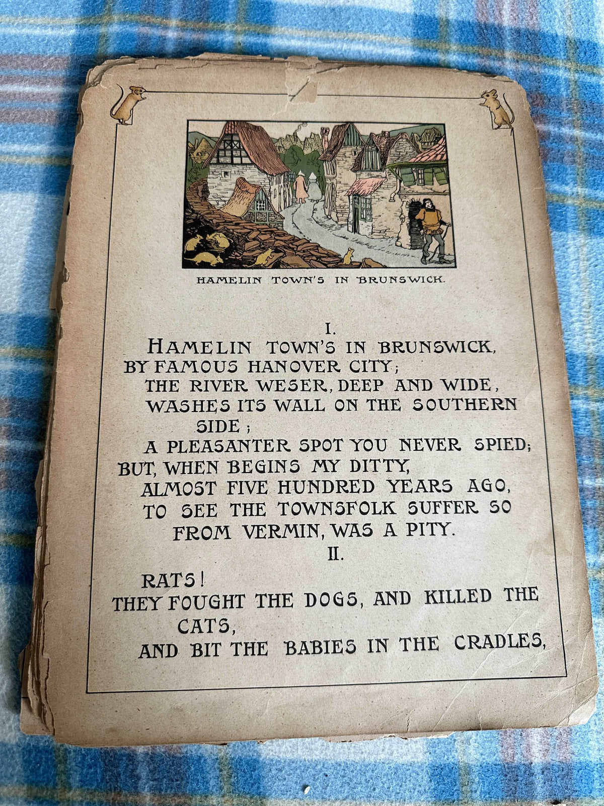 1850’s The Pied Piper Of Hamelin - Robert Browning(Illust Van Dyke) SPCK Publish (Loose pages) - Honeyburn Books (UK)
