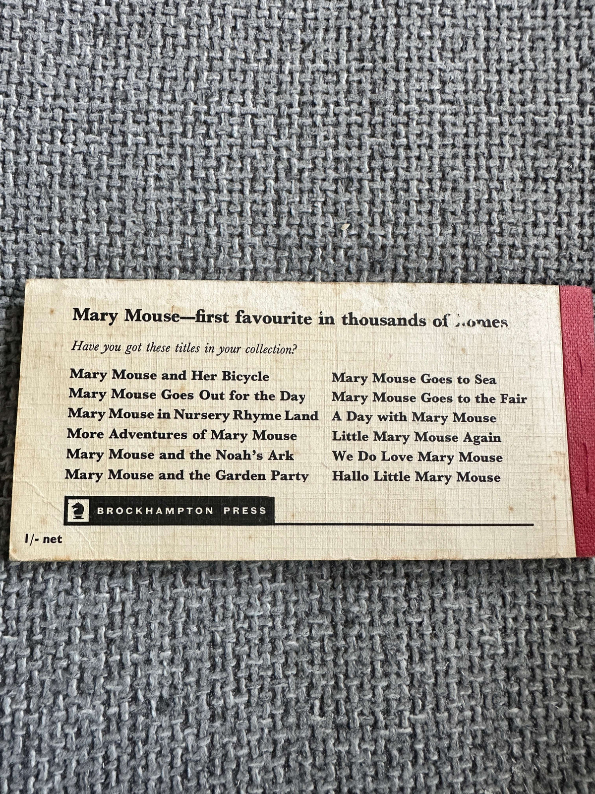 1964 Mary Mouse & The Little Donkey - Enid Blyton (R. Paul-Höye Illust) Brockhampton Press