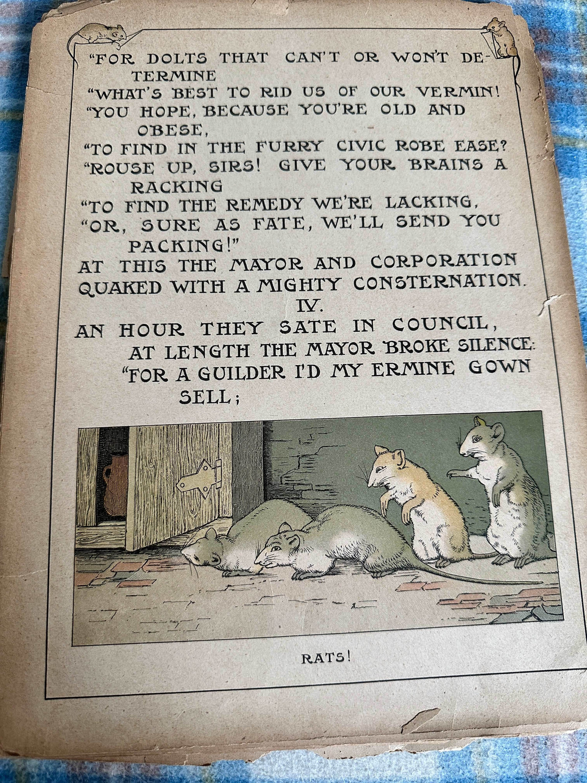 1850’s The Pied Piper Of Hamelin - Robert Browning(Illust Van Dyke) SPCK Publish (Loose pages) - Honeyburn Books (UK)