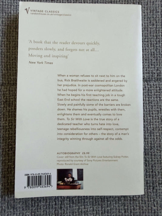 2005 To Sir With Love - E. R. Braithwaite (Vintage Classic) - Honeyburn Books (UK)