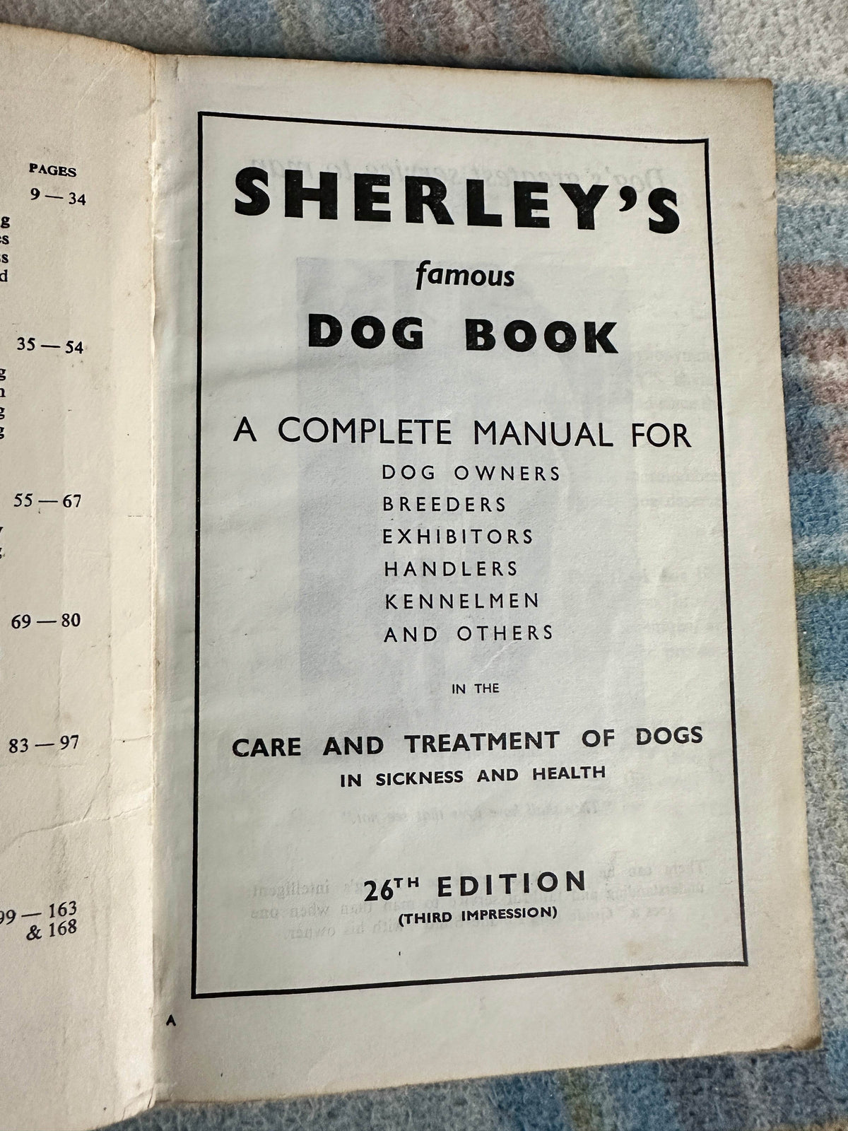 1961 Sherley’s Famous Dog Book26th Edition - Honeyburn Books (UK)