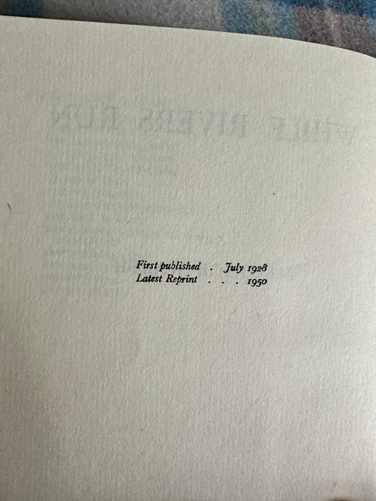 1950 While Rivers Run - Maurice Walsh(W. & R. Chambers Ltd) - Honeyburn Books (UK)