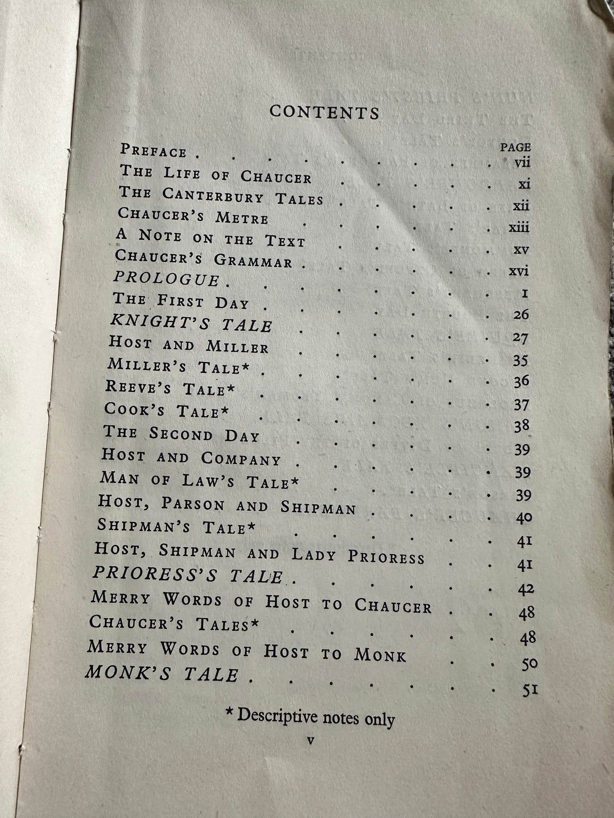 1949*1st* Canterbury Tales For Present Day Readers - H. L. Hitchins & Frank Mosby (Laurie Taylor Illust) John Murray Published - Honeyburn Books (UK)