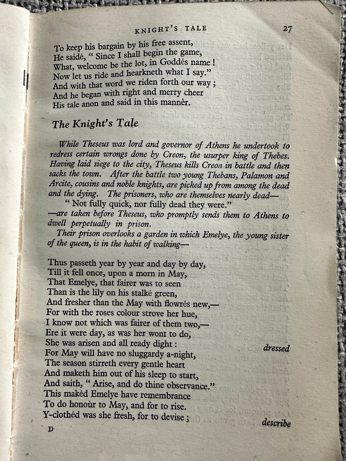 1949*1st* Canterbury Tales For Present Day Readers - H. L. Hitchins & Frank Mosby (Laurie Taylor Illust) John Murray Published - Honeyburn Books (UK)
