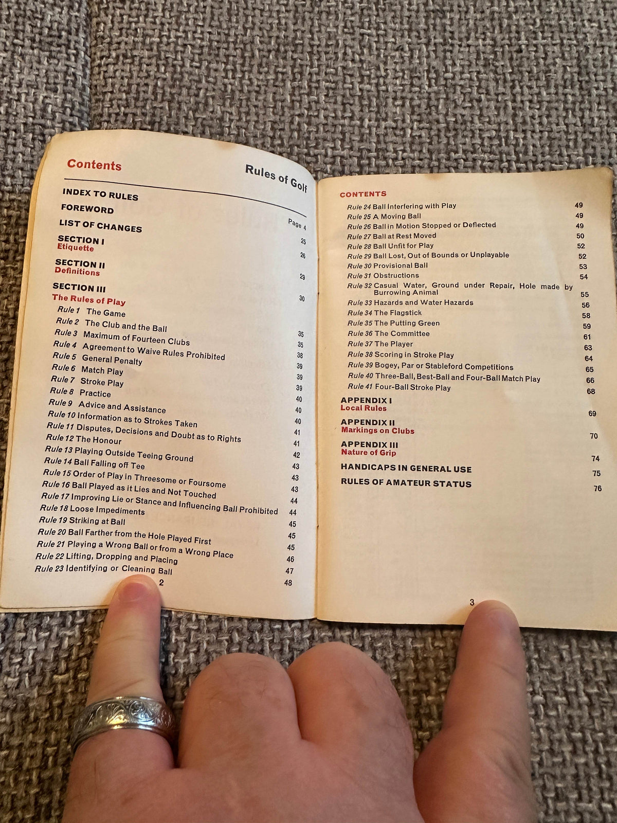 1972 Rules Of Golf - The Royal & Ancient Golf Club of St. Andrews - Honeyburn Books (UK)