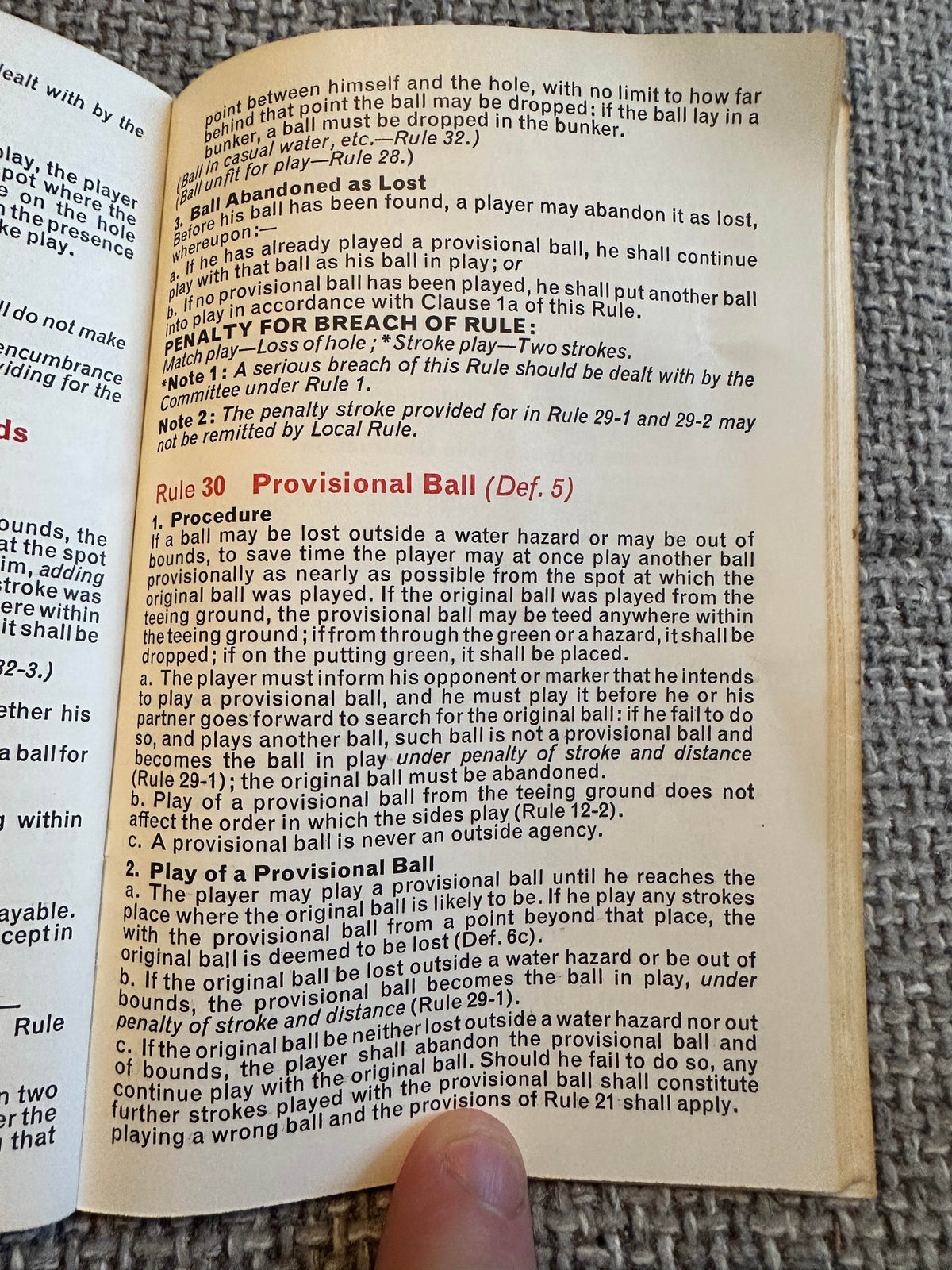 1972 Rules Of Golf - The Royal & Ancient Golf Club of St. Andrews - Honeyburn Books (UK)