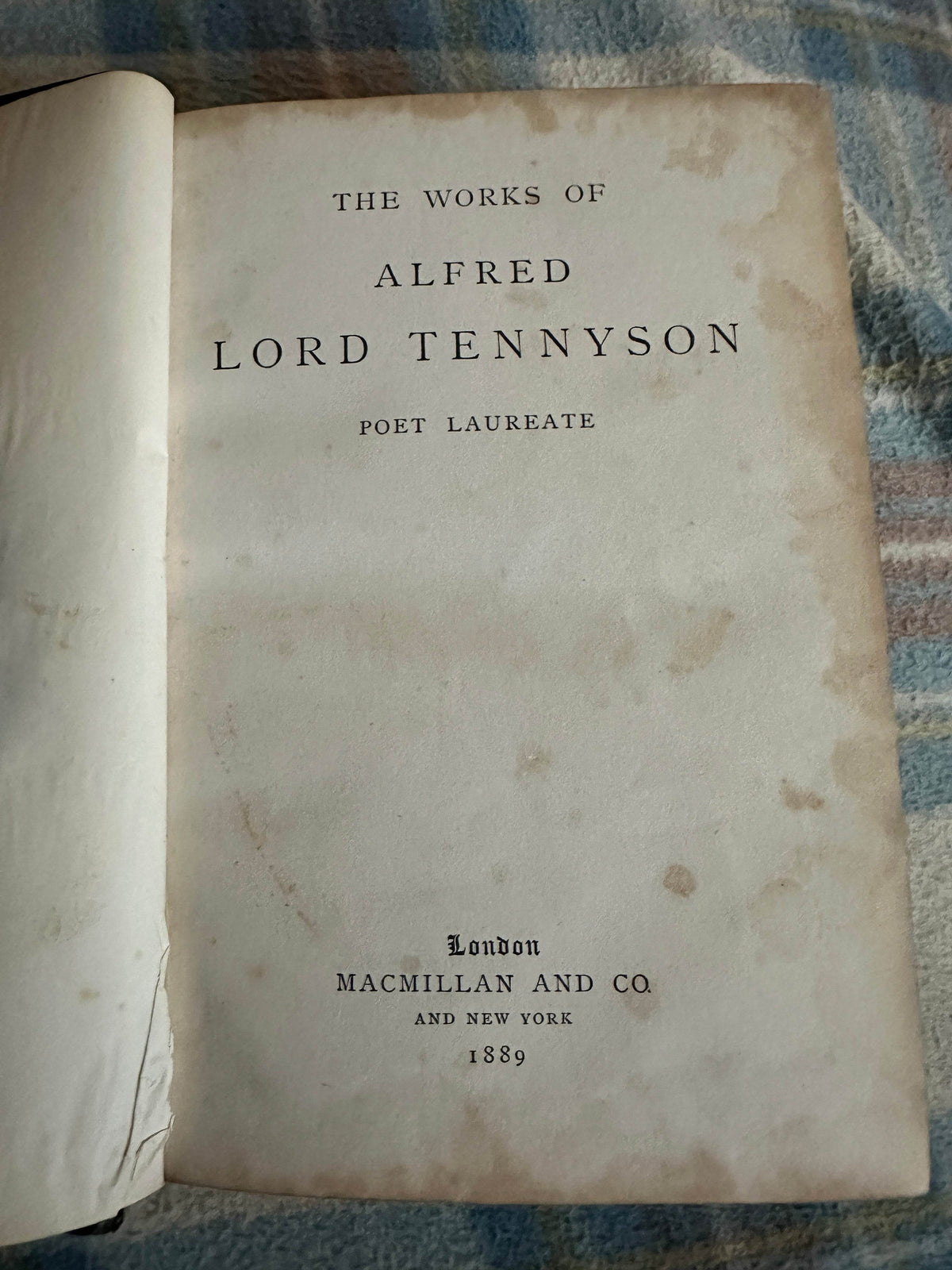1889 The Works Of Alfred Lord Tennyson(MacMillan) - Honeyburn Books (UK)