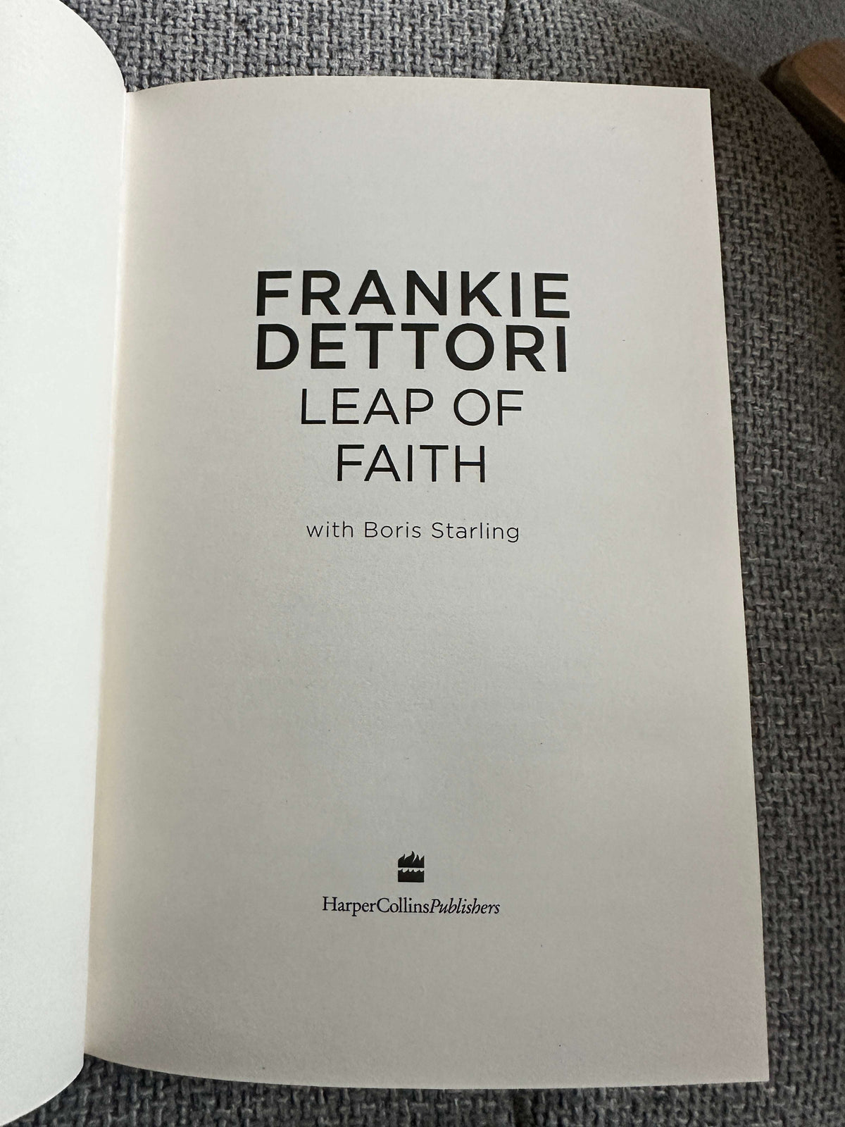 2021*1st* Leap Of Faith Frankie Dettori (Edited Boris Starling) HarperCollins