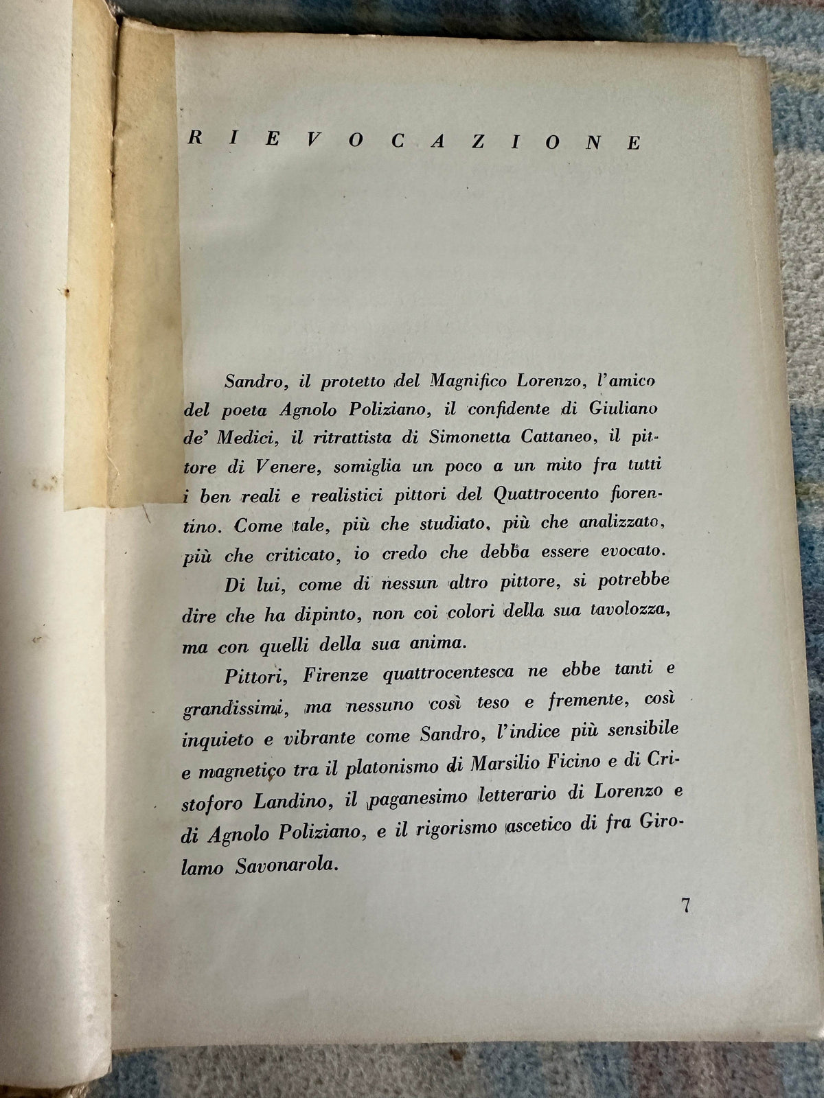1946 Il Sogno Nostalgico Di Sandro Botticelli - Piero Bargellini(Arnaud In Firenze) - Honeyburn Books (UK)