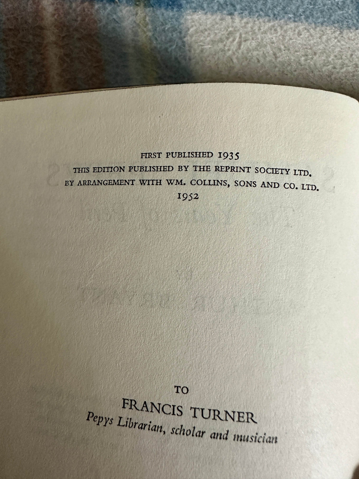 1952 Samuel Pepys: The Years Of Peril - Arthur Bryant(Reprint Society) - Honeyburn Books (UK)