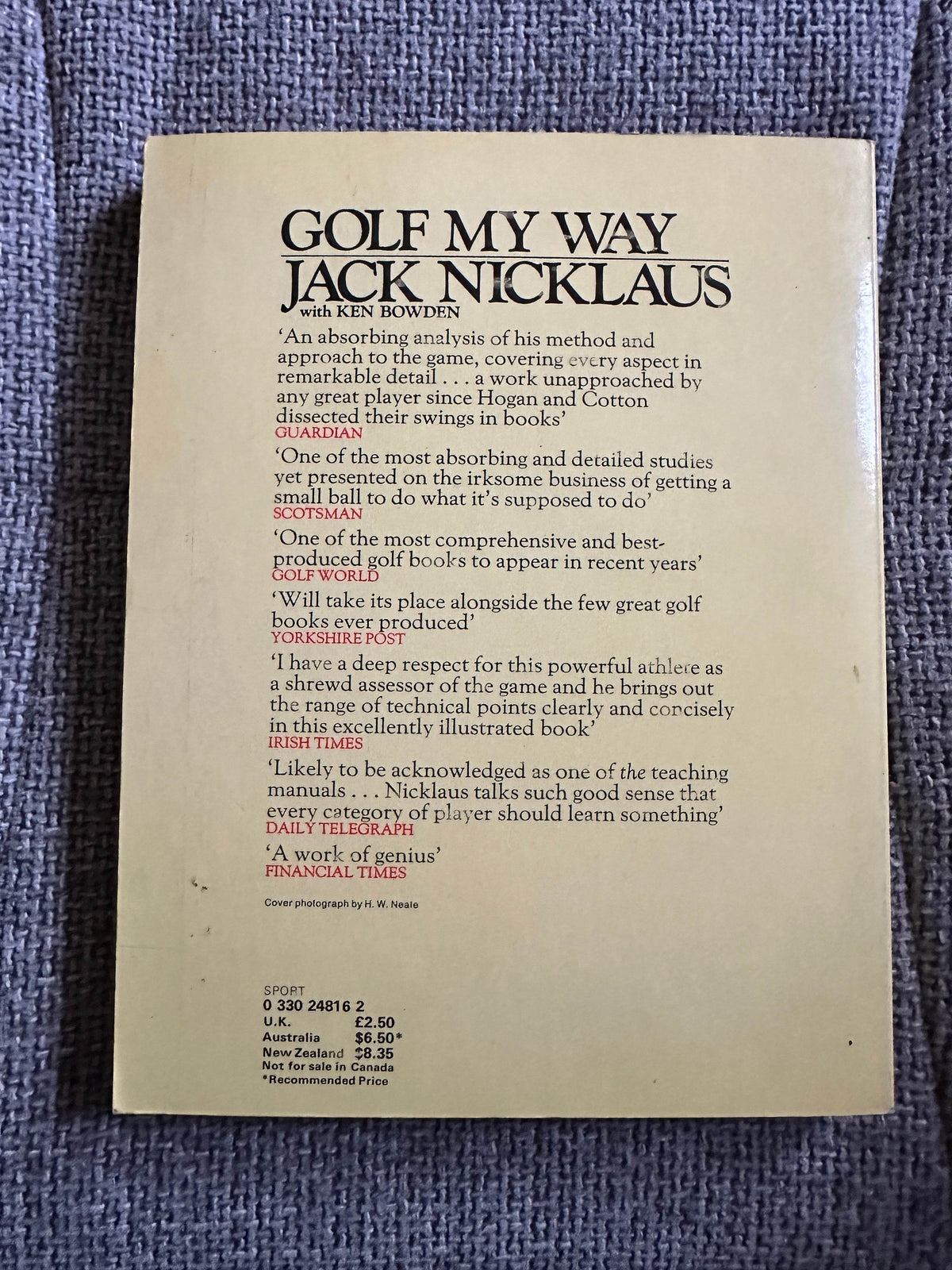 1976 Golf My Way - Jack Nicklaus (Jim McQueen Illust) Pan Books - Honeyburn Books (UK)