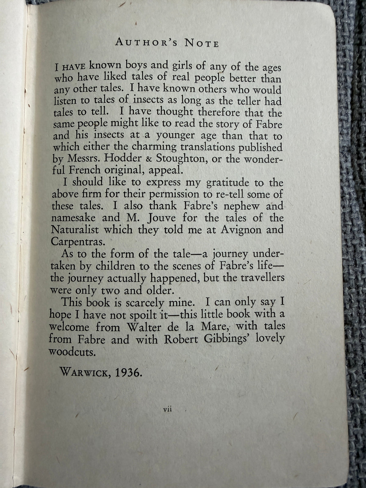 1946 The Insect Man (Jean Henri Fabre) Eleanor Doorly (Robert Gibbings woodcuts) William Heinemann Ltd. - Honeyburn Books (UK)