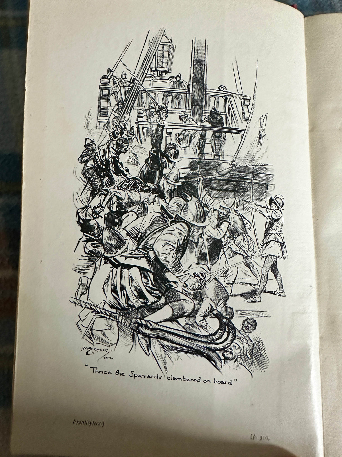 1910 Westward Ho! - Charles Kingsley(H. M. Brock Illust) C. Arthur Pearson Ltd publisher - Honeyburn Books (UK)
