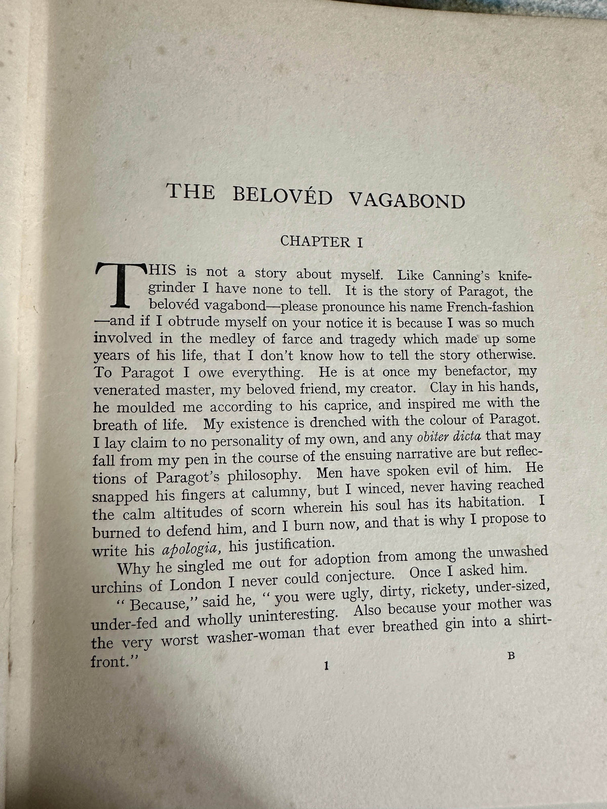 1922 The Beloved Vagabond - William J. Locke (Jean Dulac illustration)John Lane The Bodley Head Publisher) - Honeyburn Books (UK)