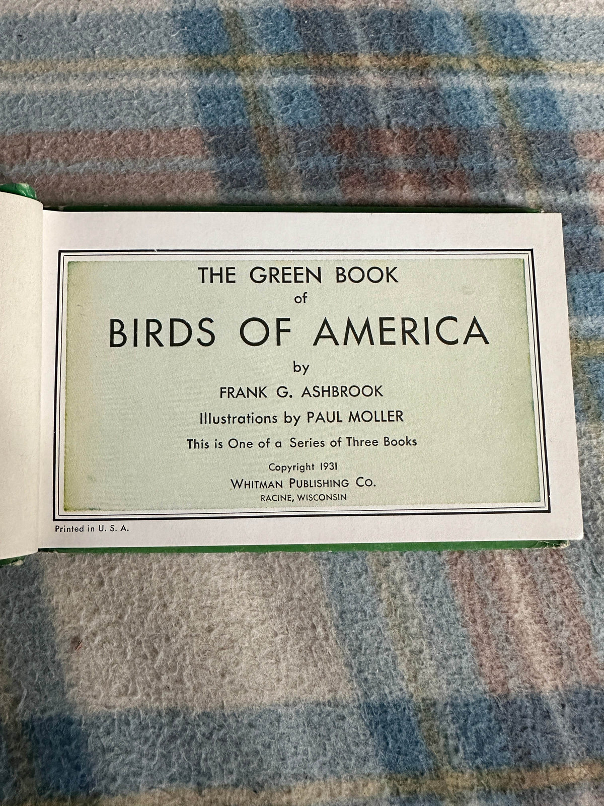 1954 The Green Book Of Birds Of America - Frank G. Ashbrook(Paul Moller illustration)Whitman Publishing - Honeyburn Books (UK)