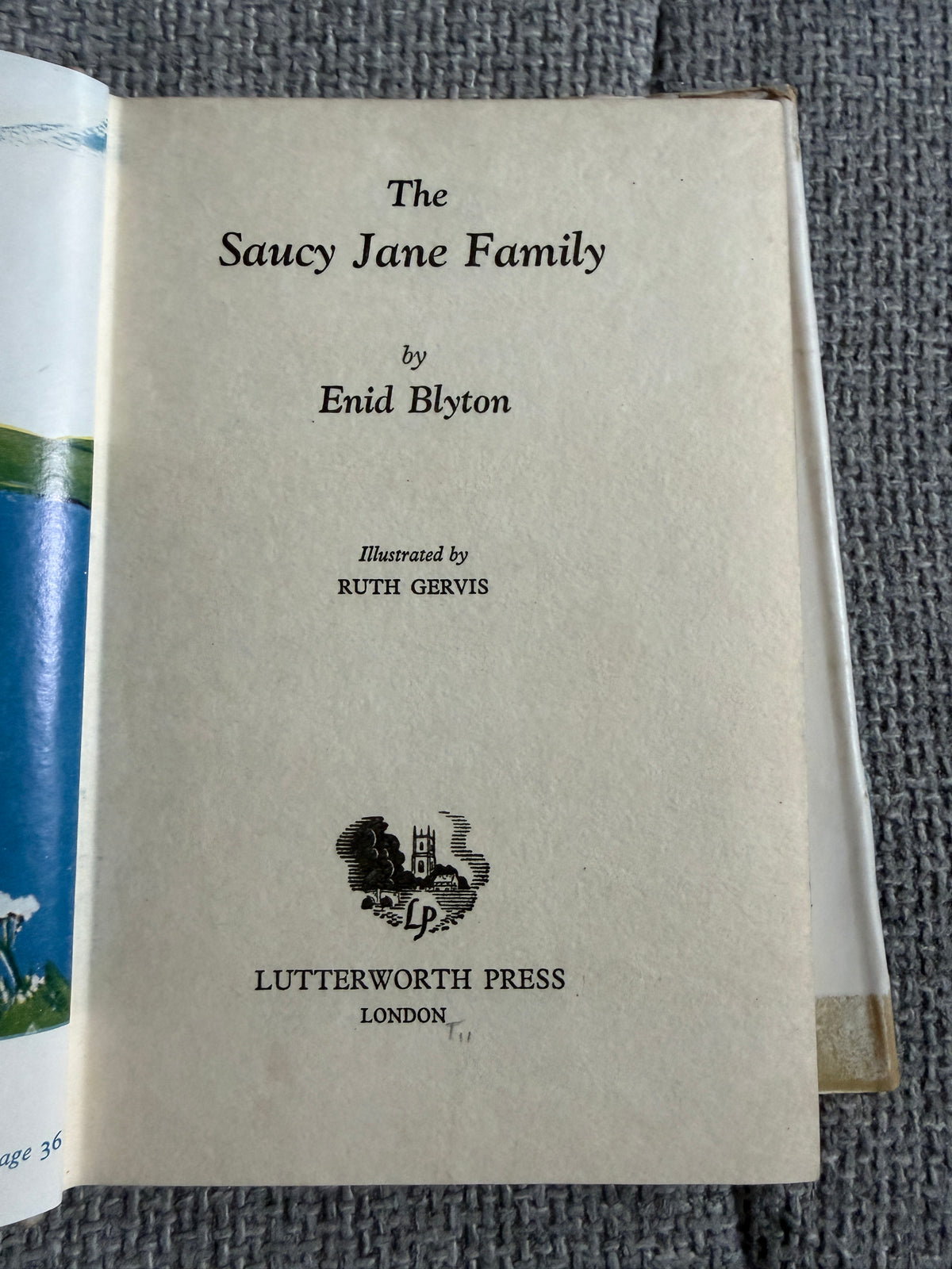 1953 The Saucy Jane Family - Enid Blyton (Ruth Gervis illust) Lutterworth Press - Honeyburn Books (UK)