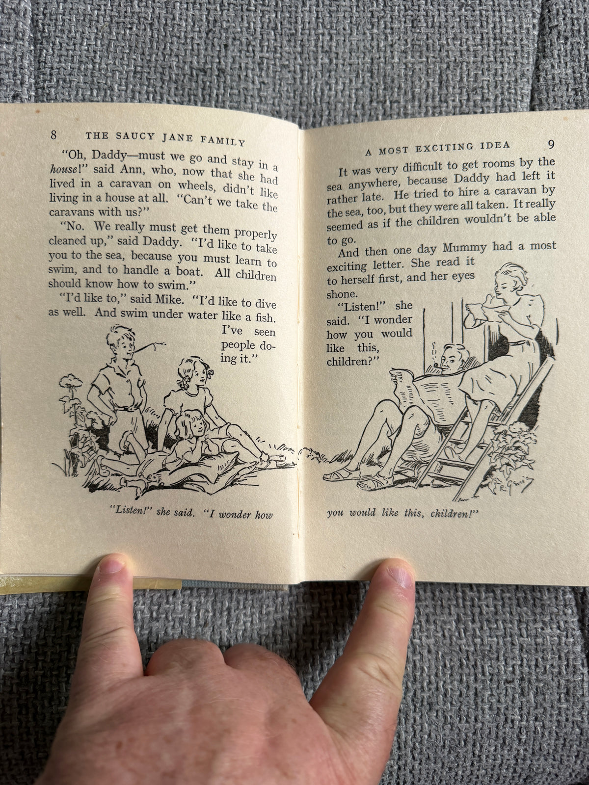 1953 The Saucy Jane Family - Enid Blyton (Ruth Gervis illust) Lutterworth Press - Honeyburn Books (UK)