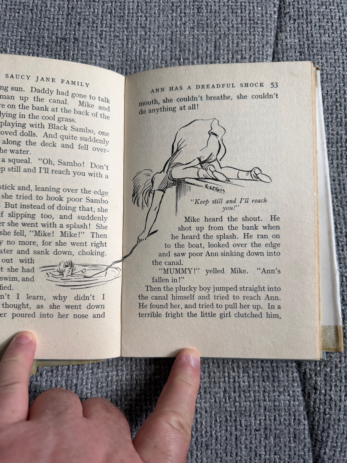 1953 The Saucy Jane Family - Enid Blyton (Ruth Gervis illust) Lutterworth Press - Honeyburn Books (UK)