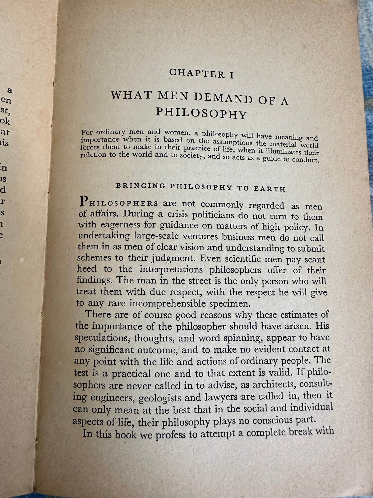 1938*1st* A Philosophy For A Modern Man - Prof H. Levy(Victor Gollancz) - Honeyburn Books (UK)