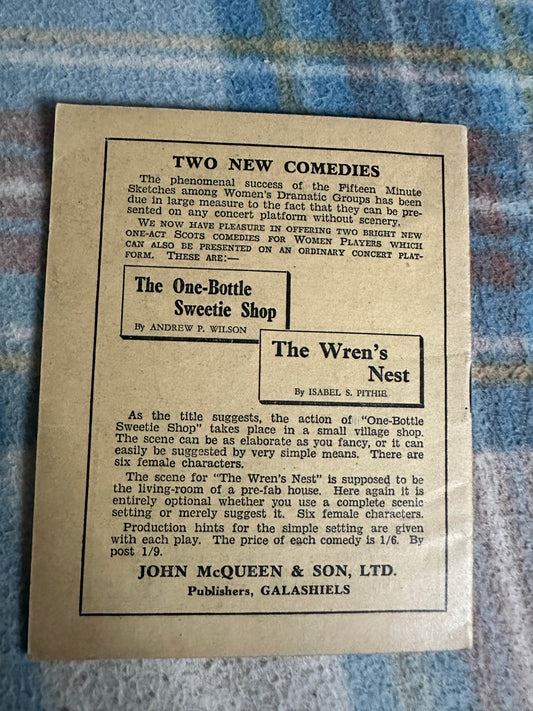 1948*1st* Buster Comes To Town - Doris C. C. Brown(15min Sketches for Women Players)John McQueen & Son Ltd - Honeyburn Books (UK)