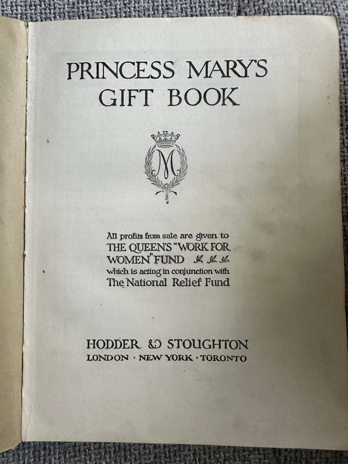 1914 Princess Mary’s Gift Book - Rackham, Dulac, Detmold, Russell Flint etc (Hodder & Stoughton)