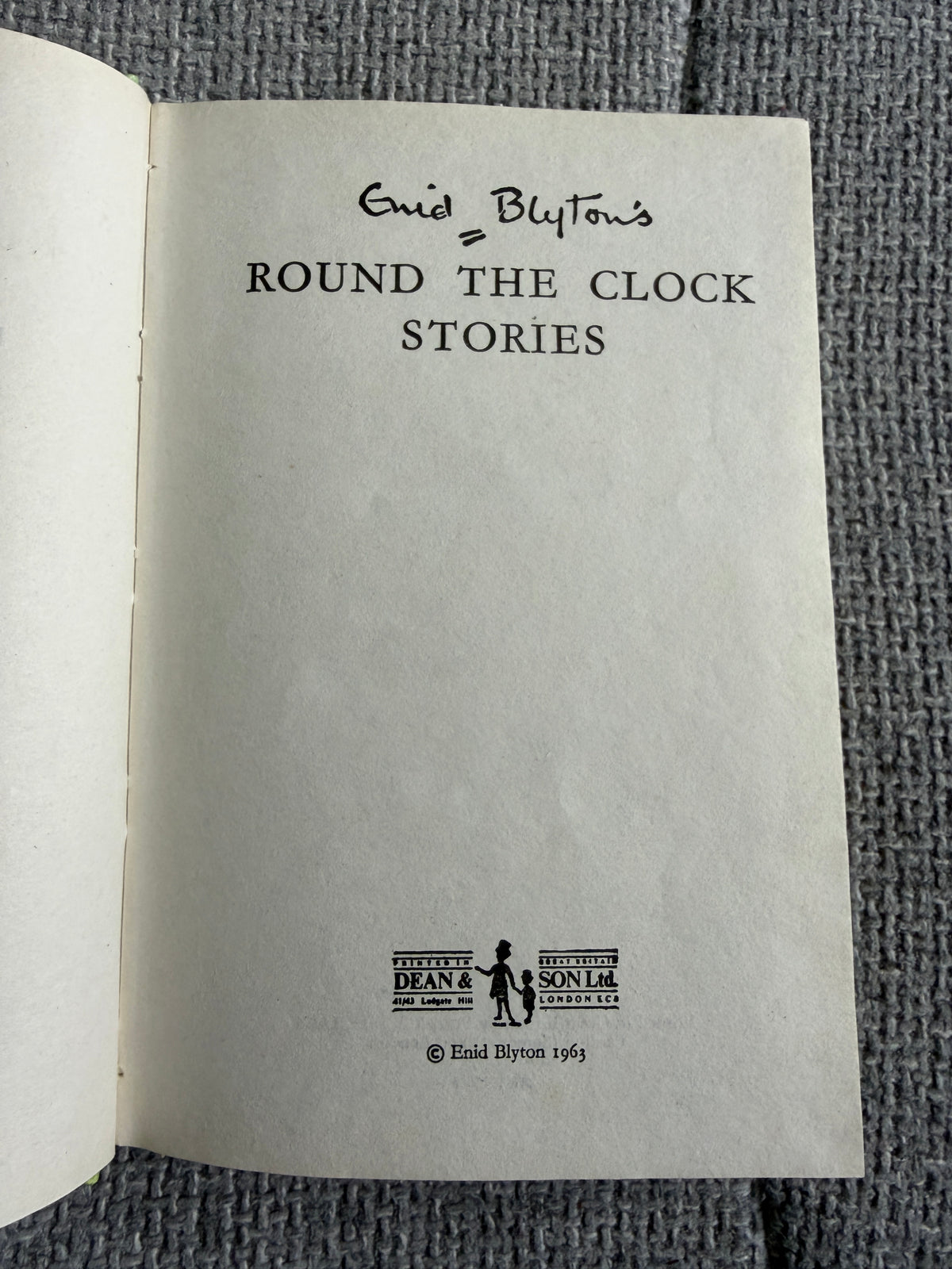 1963 Round The Clock Stories - Enid Blyton (Dean & Sons) - Honeyburn Books (UK)