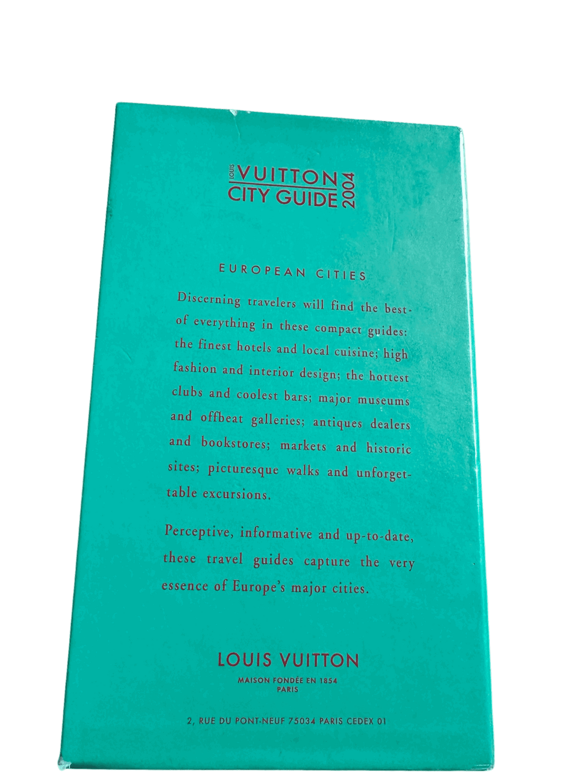 2004 Louis Vuitton City Guide (Europe 9 volumes) to accompany your Louis Vuitton Luggage Published exclusively by Louis Vuitton - Honeyburn Books (UK)