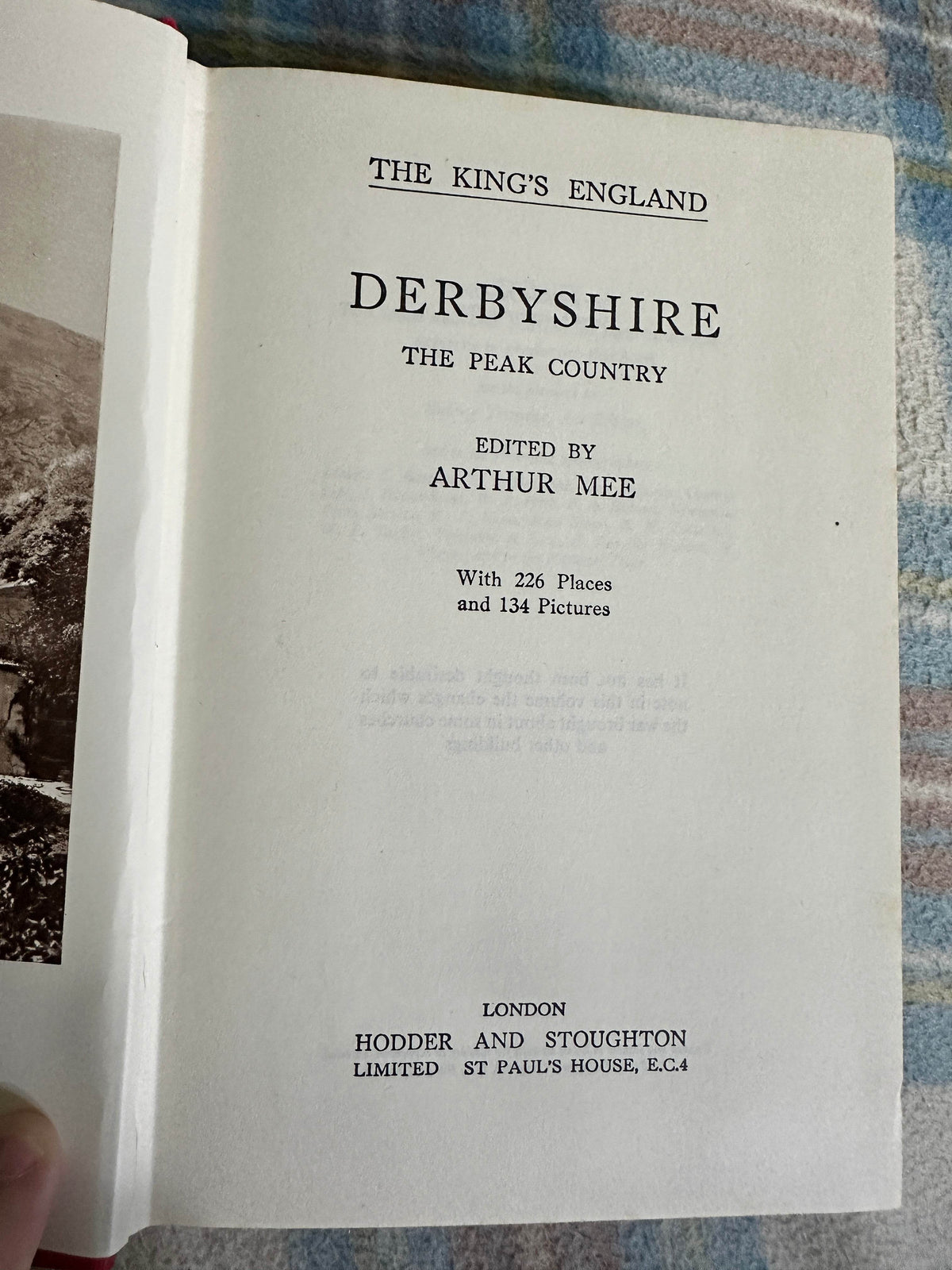 1958 The King’s Land: Derbyshire - Arthur Mee(Hodder & Stoughton) - Honeyburn Books (UK)