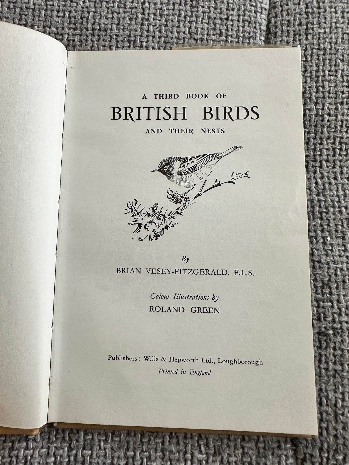 1960’s The Third Book Of British Birds & Their Nests (Ladybird 536 Series) Brian Vesey-Fitzgerald (Roland Green illustration) Wills & Hepworth - Honeyburn Books (UK)
