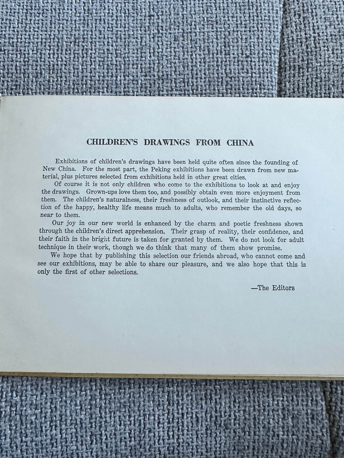 1956 Children’s Drawings From China - Foreign Language Press (Peking) - Honeyburn Books (UK)