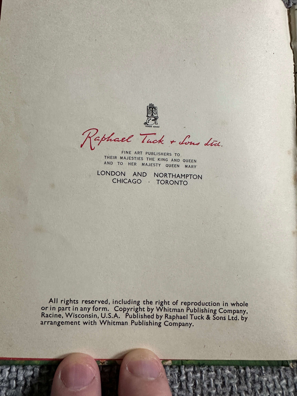 1949 Socks - Betty Molgard Ryan (Florence Sarah Winship Illust) Raphael Tuck & Sons Ltd