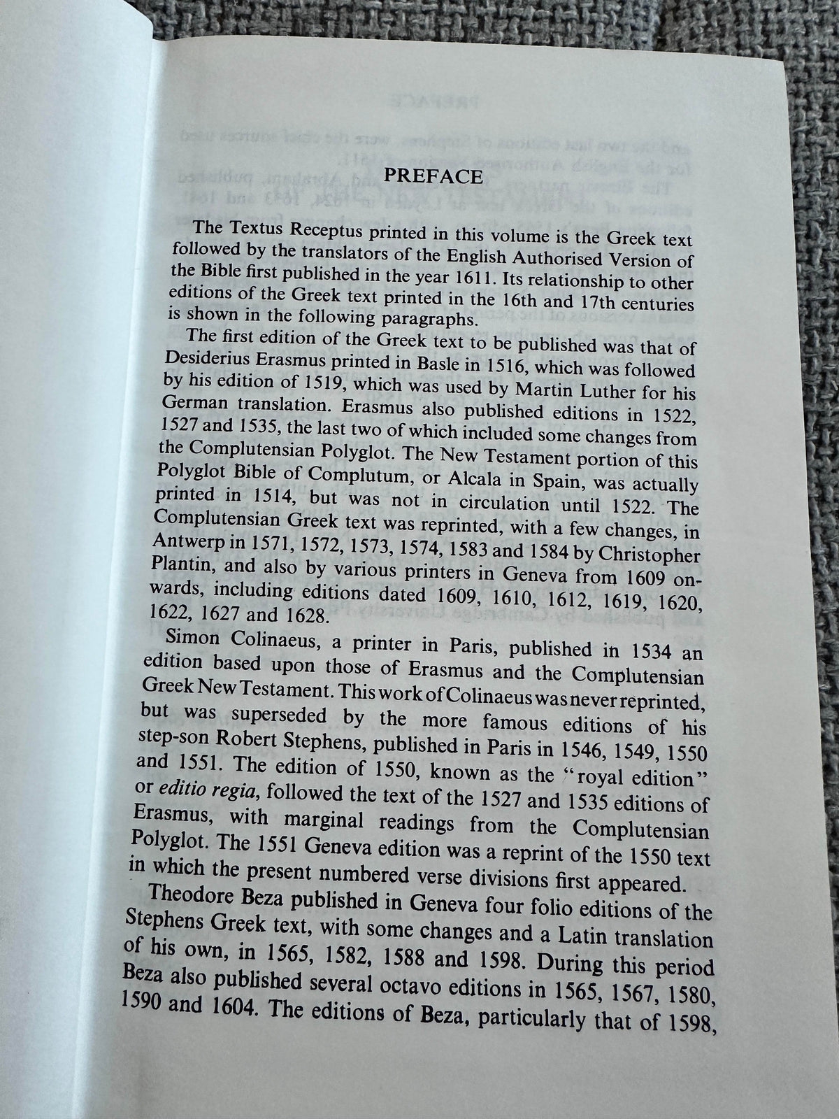 1990’s Greek New Testament (The Greek Text Underlying The English Authorised Version of 1611 - The Trinitarian Bible Society - Honeyburn Books (UK)
