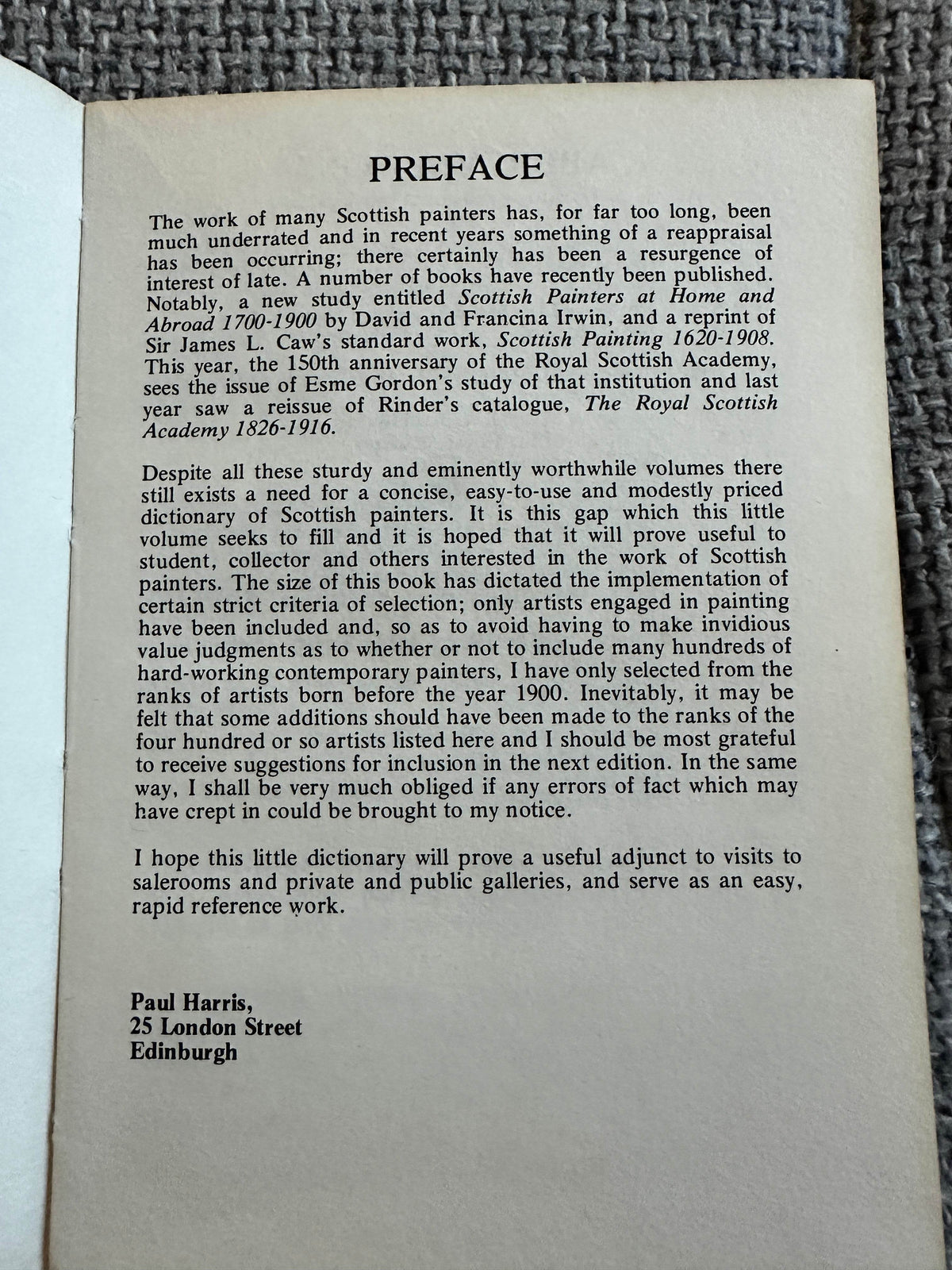 1976*1st* A Concise Dictionary Of Scottish Painters - Paul Harris (Paul Harris Publishing) - Honeyburn Books (UK)