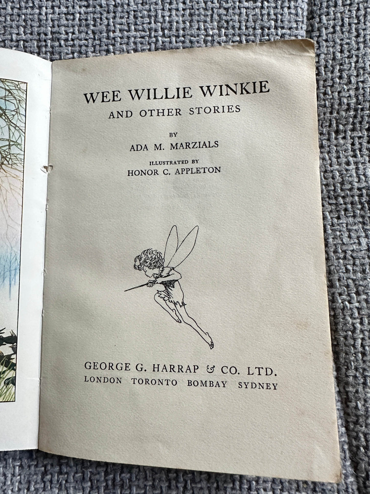 1940 Wee Willie Winkie & Other Stories - Ada M. Marzials (Honor C. Appleton Illust) George G. Harrap & Co. Ltd. - Honeyburn Books (UK)