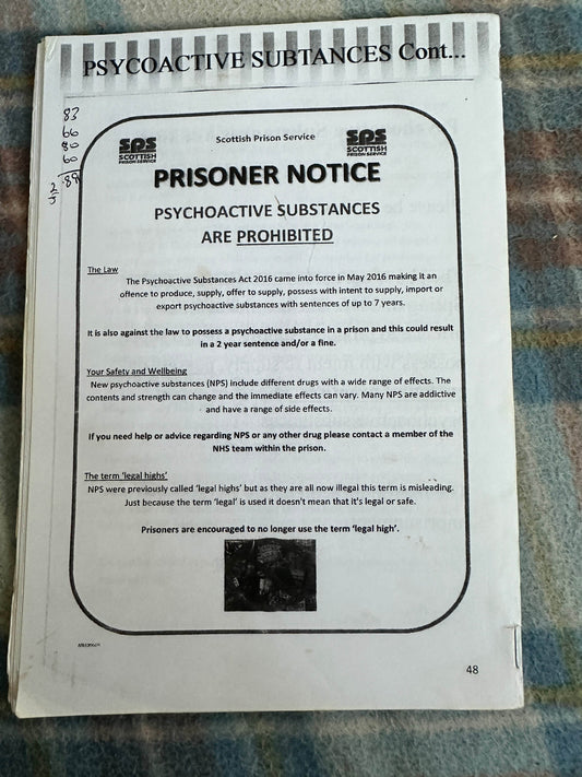 2017 H. M. P. Edinburgh Prison (First Night in Custody Booklet)very rare - Honeyburn Books (UK)