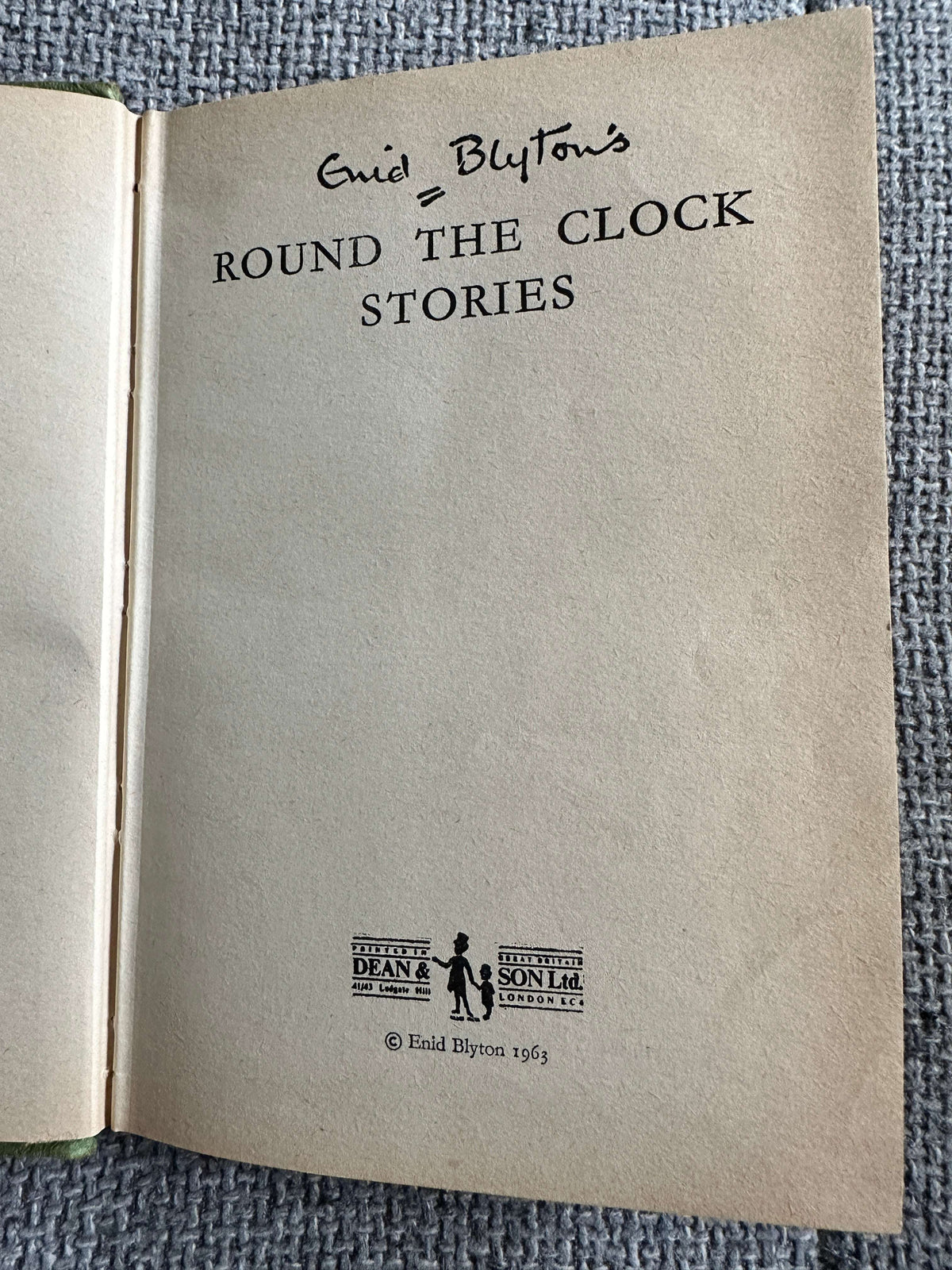 1963 Round The Clock Stories - Enid Blyton (Dean & Son Ltd) - Honeyburn Books (UK)