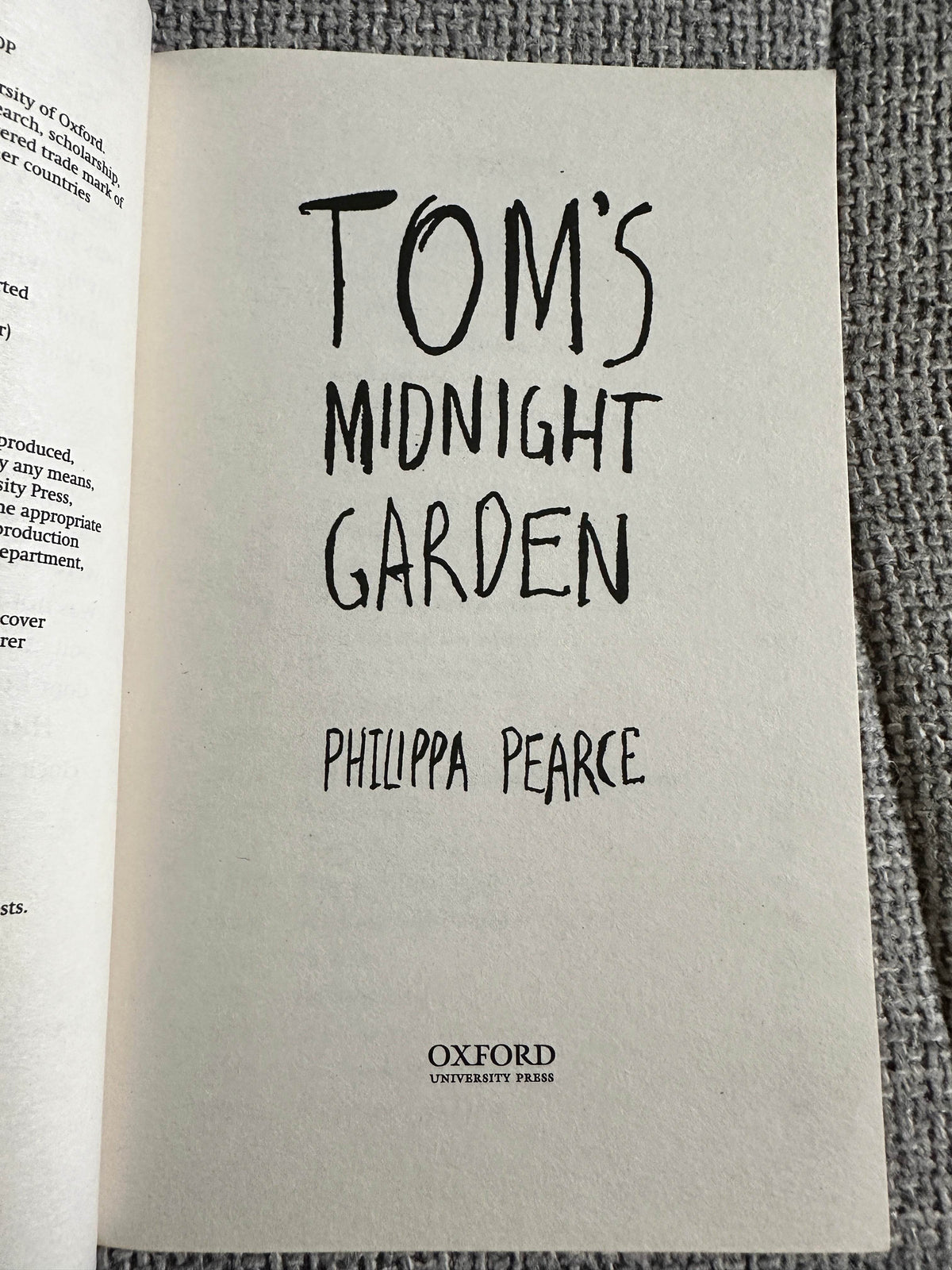 2015 Tom’s Midnight Garden - Philippa Pearce (Oxford University Press) - Honeyburn Books (UK)