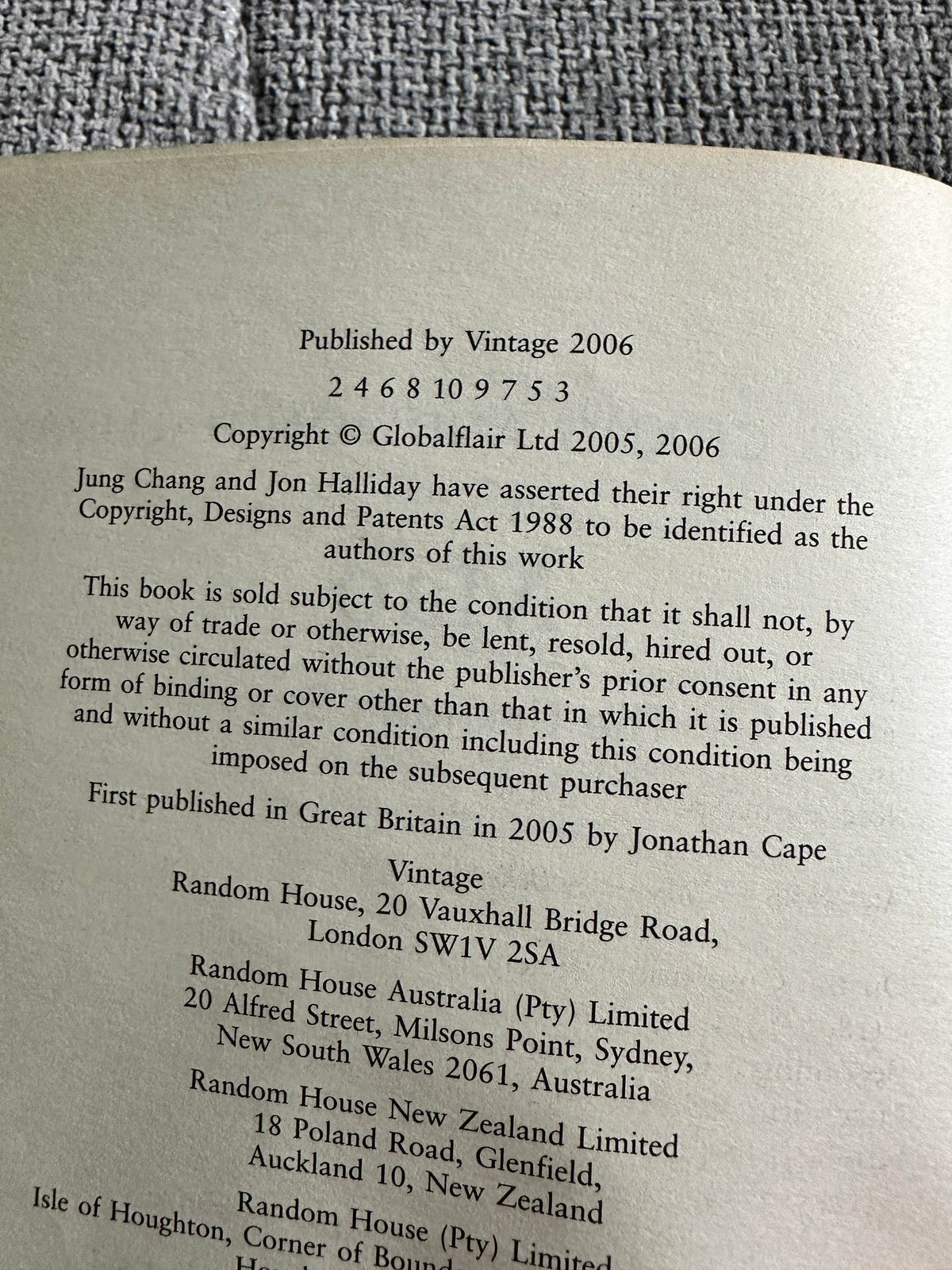 2006 Mao: The Unknown Story - Jung Chang & Jon Halliday (Vintage Books) - Honeyburn Books (UK)