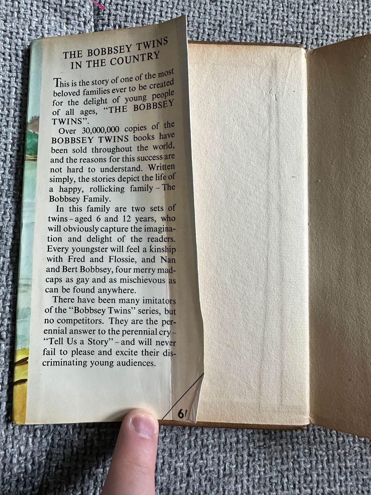1966 The Bobbsey Twins In The Country - Laura Lee Hope (World Distributors (Manchester) Ltd - Honeyburn Books (UK)