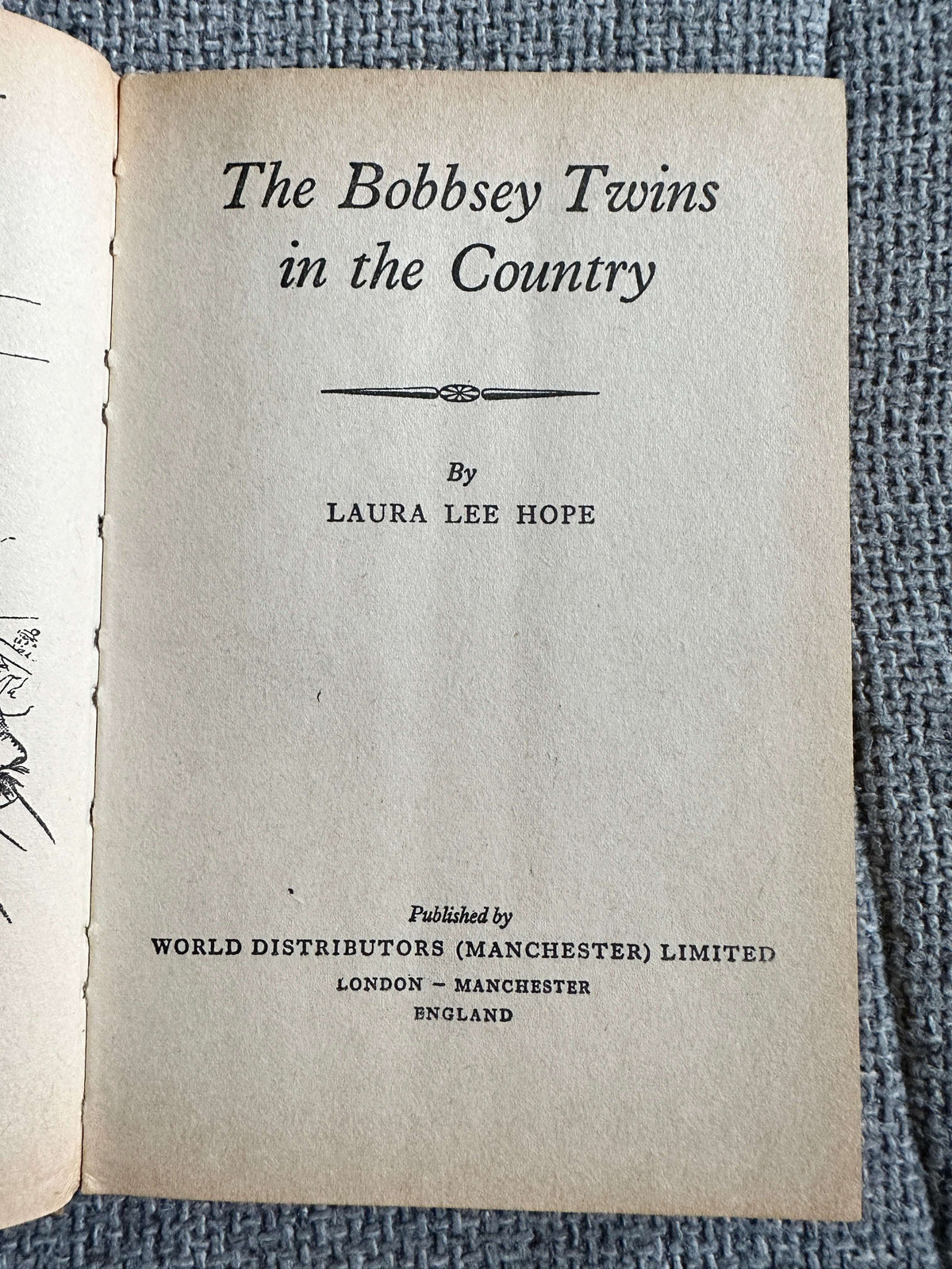 1966 The Bobbsey Twins In The Country - Laura Lee Hope (World Distributors (Manchester) Ltd - Honeyburn Books (UK)