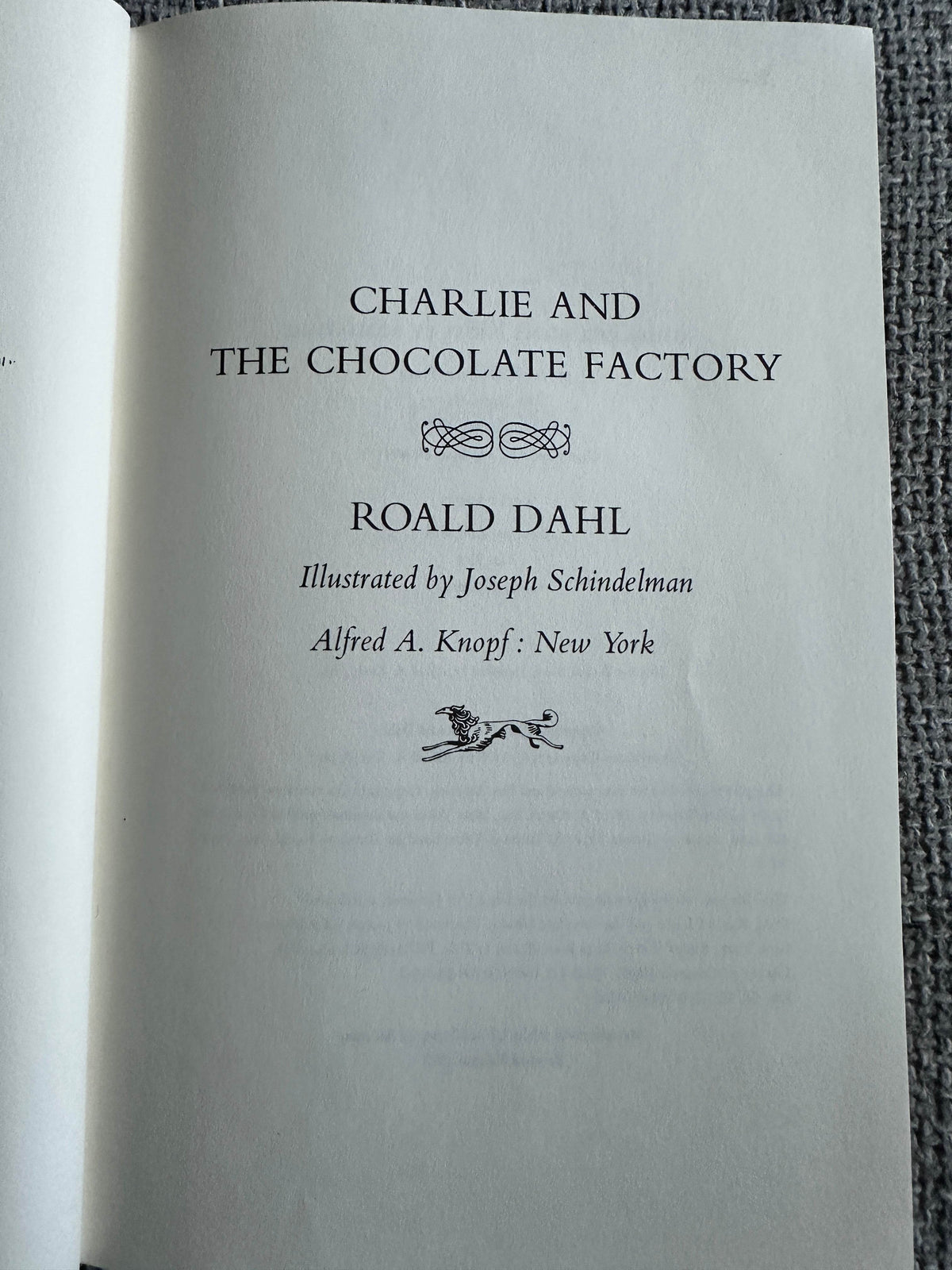 1973 Charlie & The Chocolate Factory - Roald Dahl (Joseph Schindelman Illust) Alfred A. Knopf (Borzoi Book) - Honeyburn Books (UK)